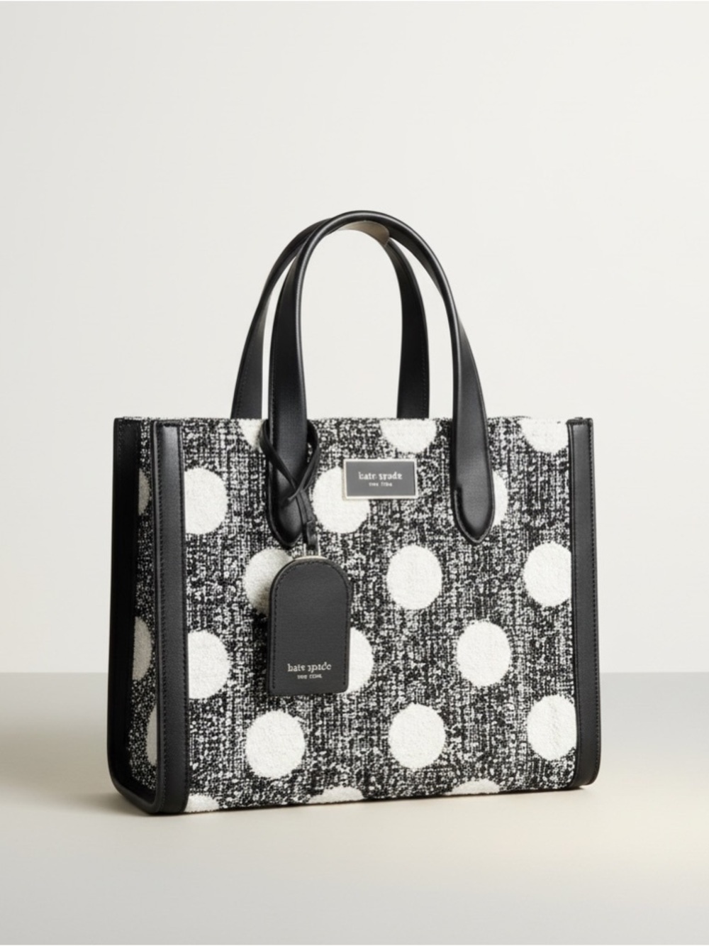 NWT Kate Spade Sam Tweed Polka Dot Satchel Crossbody Bag